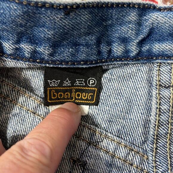 Bon Jour Vintage 'Baggy' Jeans Size 13 (~ size 6 present day) Waist 28" Hips 40" - Picture 5 of 6